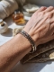 BRACCIALE APERTO IN RAME, OTTONE E METALLO INTRECC