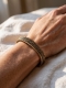 BRACCIALE APERTO IN RAME, OTTONE E METALLO INTRECC