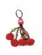 PORTACHIAVI CON POM PON , SFERE IN METALLO E LEGNO