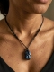 PENDENTE PIETRA DURA GANCETTO ARGENTO COLLANA IN COTONE CERATO CON GABBIETTA PORTA PIETR - Etnika Slog d.o.o.