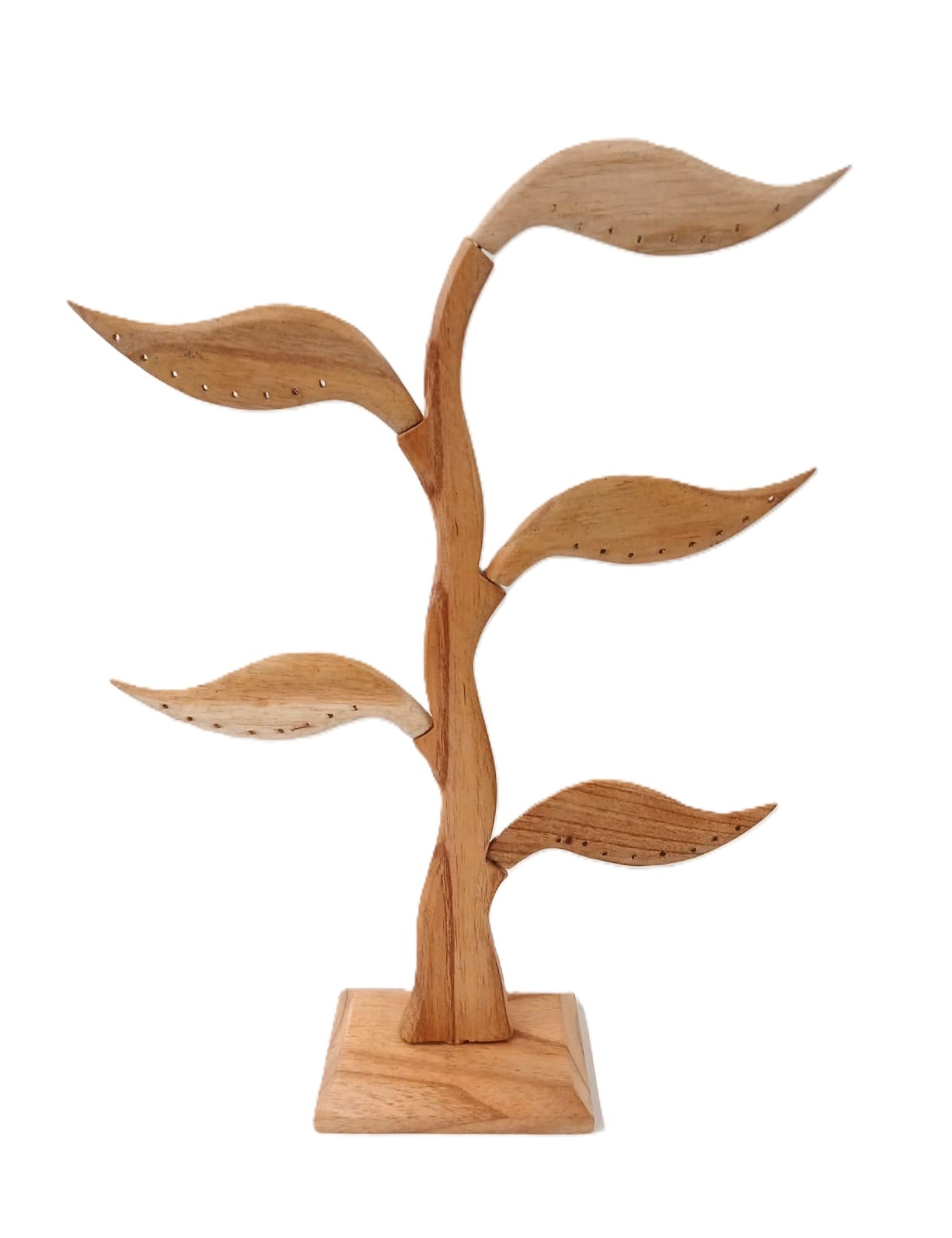 ESPOSITORE PER ORECCHINI IN LEGNO CHIARO CON 5 FOG ESPOSITORE PER ORECCHINI IN LEGNO CHIARO CON 5 FOG