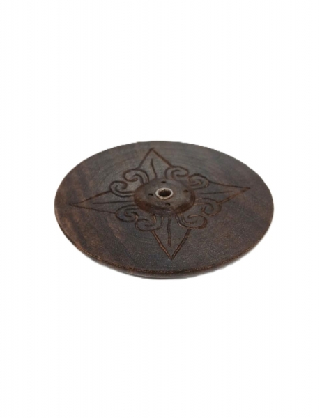 PORTAINCENSO IN&nbsp;LEGNO&nbsp;DIPINTO&nbsp;CON FIORE 4&nbsp;PUNTE PE
