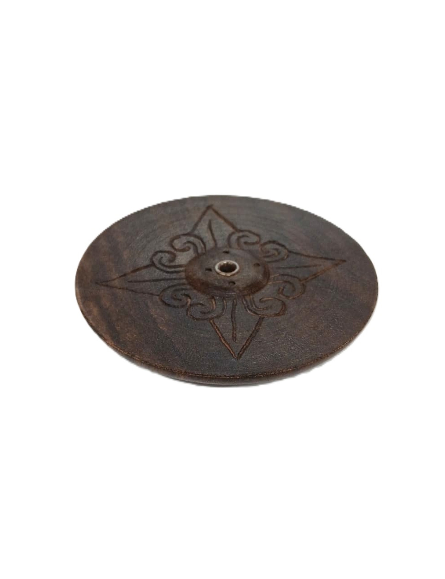 PORTAINCENSO IN LEGNO DIPINTO CON FIORE 4 PUNTE PE PORTAINCENSO IN LEGNO DIPINTO CON FIORE 4 PUNTE PE