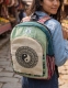 ZAINO IN CANAPA E COTONE A RIGHE PIU' STAMPA. br