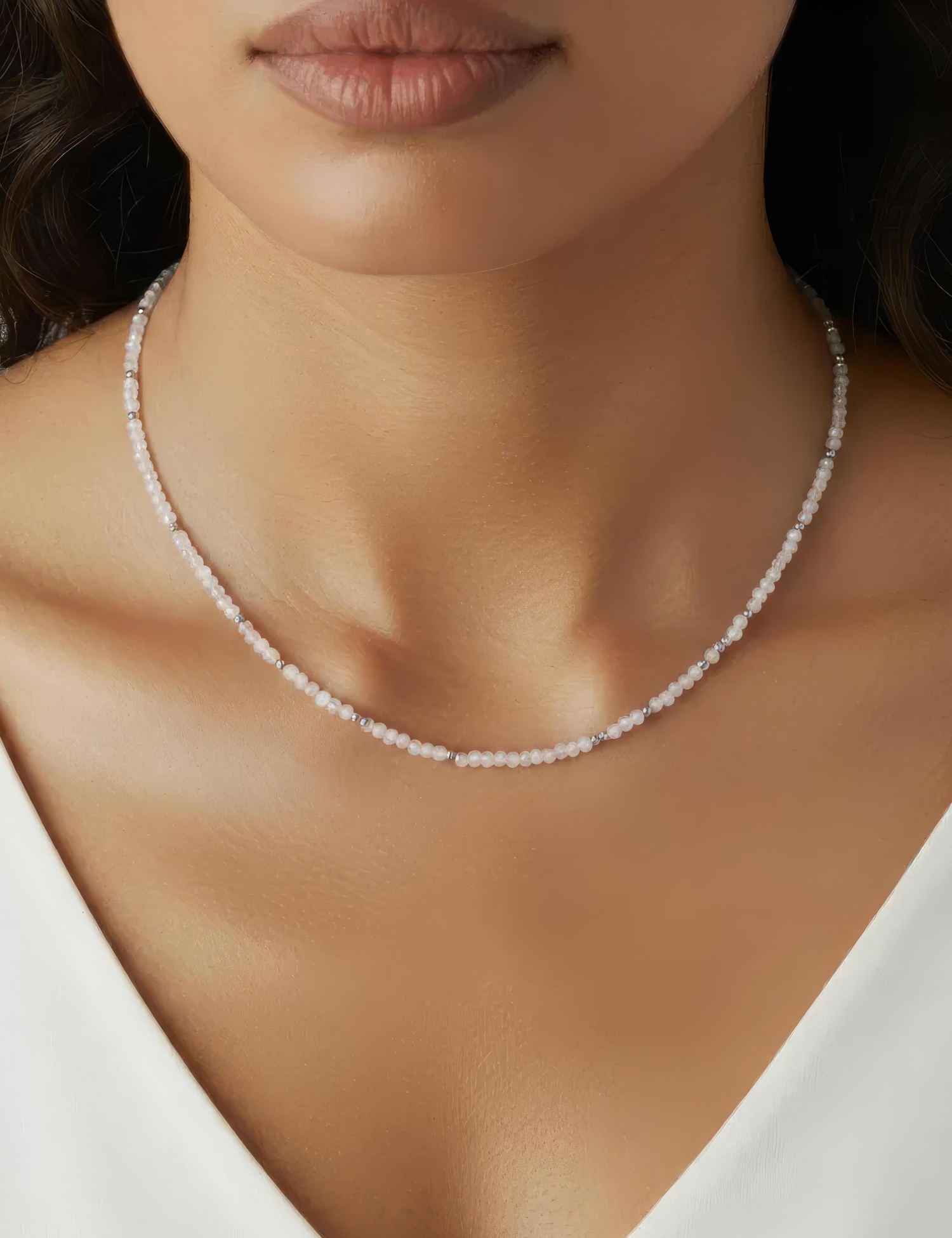 COLLANA IN ARGENTO E PIETRA DURA - PIETRA COLLANA IN ARGENTO E PIETRA DURA - PIETRA