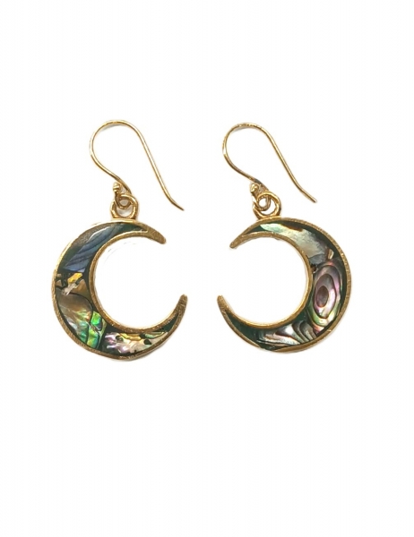 ORECCHINI IN OTTONE CON PIETRA DURA - PIETRE E FOR