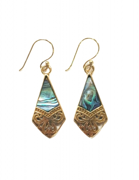 ORECCHINI IN OTTONE CON PIETRA DURA - PIETRE E FOR