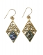 ORECCHINI IN OTTONE CON ABALONE - MISURA ca 3,0 CM