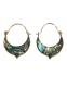 ORECCHINI IN OTTONE CON ABALONE - MISURA ca 3,0 CM