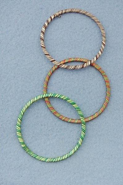 BRACCIALETTO BANGLE RIVESTITO FILO DI COTONE, EFFE