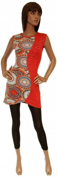 VESTITO SMANICATO IN MAGLINA DI COTONE CON ELASTAN