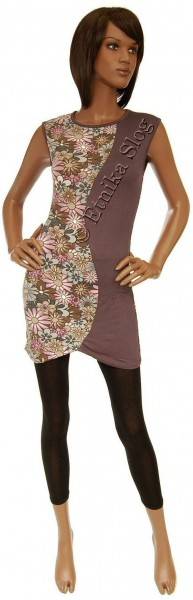 VESTITO SMANICATO IN MAGLINA DI COTONE CON ELASTAN