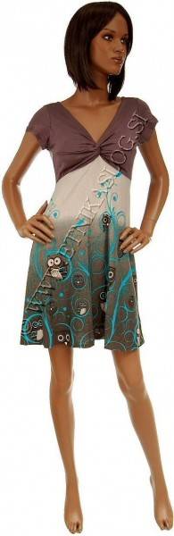 VESTITO IN COTONE, VISCOSA E ELASTAN, SPALLINE LAR