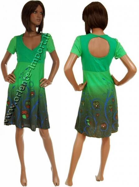 VESTITO MAGLINA DI COTONE, VISCOSA E ELASTAN, CON