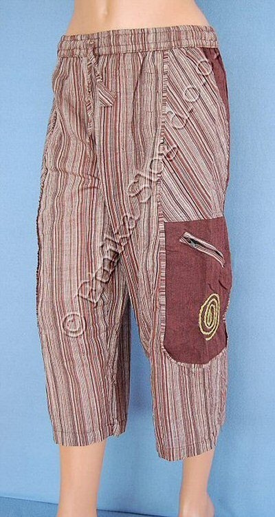 PANTALONI CORTI IN COTONE A RIGHE E TASCHE LATERAL PANTALONI CORTI IN COTONE A RIGHE E TASCHE LATERAL