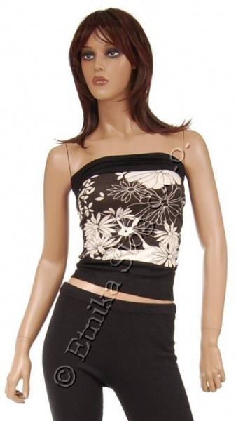 TOP IN COTONE CON ELASTAN A FASCIA ELASTICA, STAMP