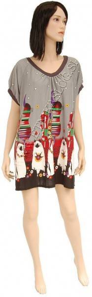 VESTITO DI MAGLINA, COTONE E VISCOSA CON ELASTAN,