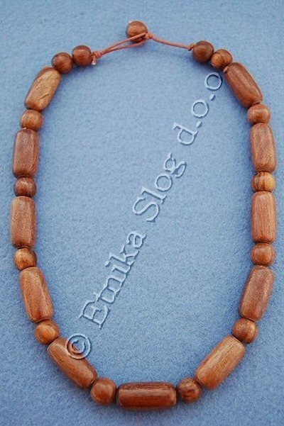 COLLANA IN LEGNO SHEESHAM A SFERE E CILINDRI CON D COLLANA IN LEGNO SHEESHAM A SFERE E CILINDRI CON D