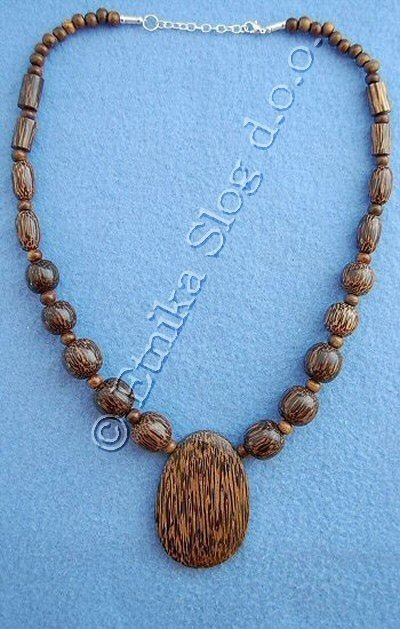 COLLANA IN LEGNO DI PALMA, CON VARI COMPONENTI E P COLLANA IN LEGNO DI PALMA, CON VARI COMPONENTI E P
