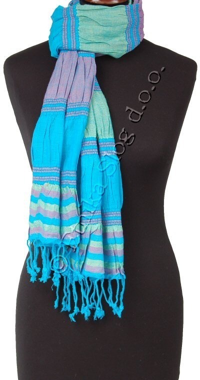 SCIARPA ELASTICIZZATA IN RAYON A RIGHE LARGHE COLO SCIARPA ELASTICIZZATA IN RAYON A RIGHE LARGHE COLO