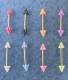 PIERCING DIRITTO PICCOLO CON PUNTE COLORATE mm 3x8