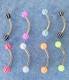 PIERCING BANANA PICCOLO CON PALLINE COLORATE mm 3x