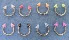 PIERCING CERCHIETTO PICCOLO CON PUNTE COLORATE mm