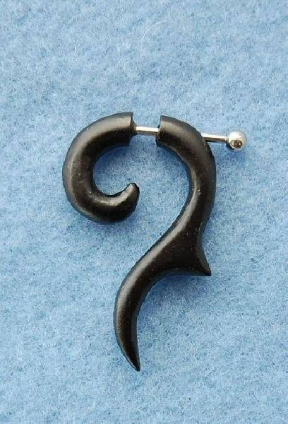 PIERCING ORECCHINO FINTO ALLARGATORE IN LEGNO.br