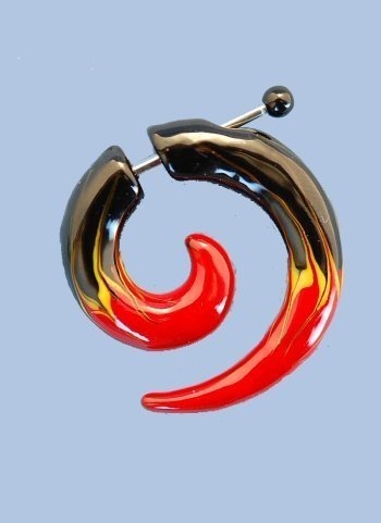 PIERCING ORECCHINO FINTO ALLARGATORE A FORMA SPIRA PIERCING ORECCHINO FINTO ALLARGATORE A FORMA SPIRA