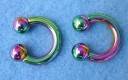 PIERCING IN TITANIO GRANDE CERCHIO CON SFERE mm 8X