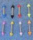 PIERCING DIRITTO PICCOLO CON PUNTE COLORATE mm 3x8