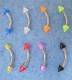 PIERCING BANANA PICCOLO CON PUNTE COLORATE mm 3x8x