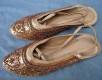SANDALI IN PELLE CHIUSI CON PAILLETTES, BALLERINA