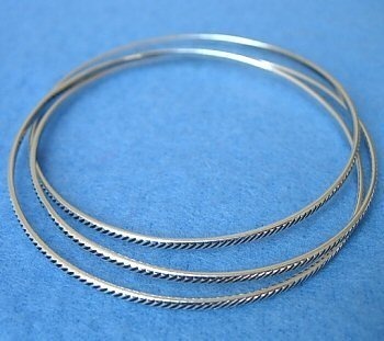 BRACCIALETTI BANGAL IN ARGENTO. 3 BRACCIALI INTREC BRACCIALETTI BANGAL IN ARGENTO. 3 BRACCIALI INTREC