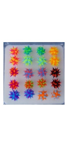 ORECCHINI ARGENTO COLORATI QUANTITA MINIMA 5 PAIA