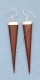 ORECCHINI IN LEGNO ROSSO. LUNGHEZZA 68 MM, C