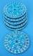 SOTTOBICCHIERE IN RESINA CON BRILLANTINI, SPECCHIE