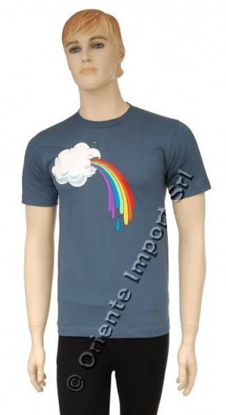 T-SHIRT IN COTONE STAMPA [NUVOLA]. DISPONIBILE TAG