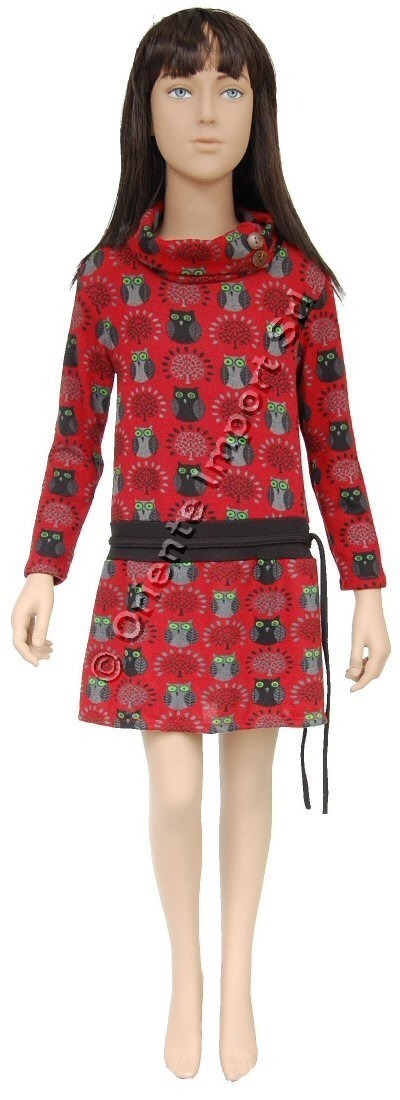VESTITO BAMBINA CORTO MANICA LUNGA IN TESSUTO CON VESTITO BAMBINA CORTO MANICA LUNGA IN TESSUTO CON