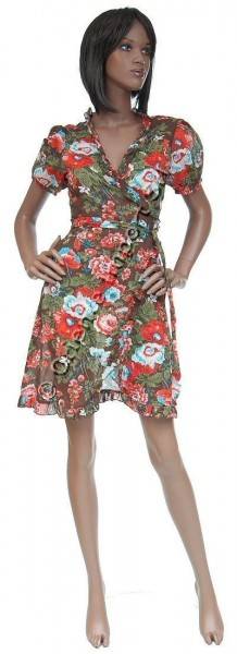 VESTITO IN COTONE MANICA CORTA SI CHIUDE A PORTAFO