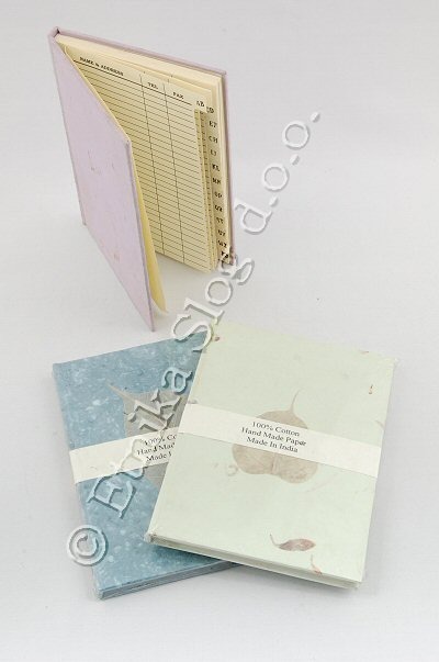 RUBRICA 14X19 CM IN CARTA 100% COTONE RICICLATO, C RUBRICA 14X19 CM IN CARTA 100% COTONE RICICLATO, C