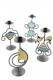 CANDELABRO SINGOLO, CM 21 IN FERRO BATTUTO C