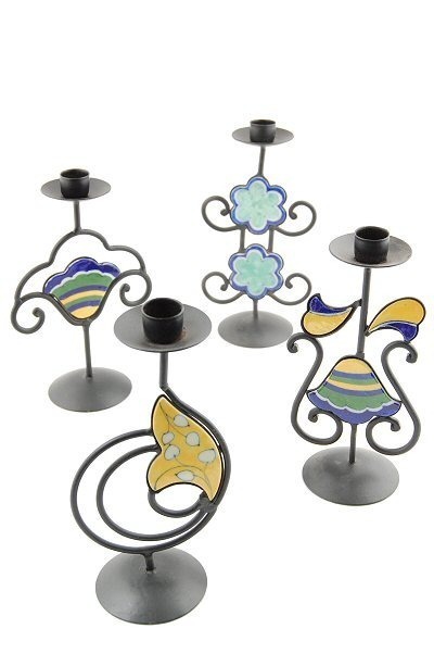 CANDELABRO SINGOLO, CM 21 IN FERRO BATTUTO C CANDELABRO SINGOLO, CM 21 IN FERRO BATTUTO C