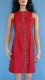 VESTITO IN SETA CON FASCIA DI PERLINE E PIETRE NAT