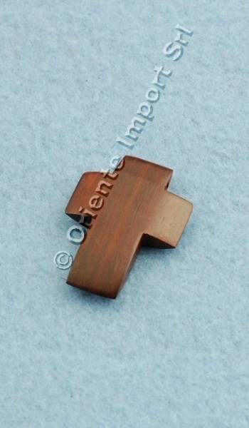 PENDENTE CROCE IN LEGNO ROSSO. DIMENSIONE CM