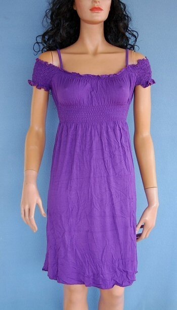 VESTITO IN COTONE ELASTICIZZATO TINTA UNITA DOPPIA VESTITO IN COTONE ELASTICIZZATO TINTA UNITA DOPPIA